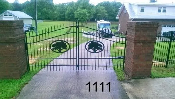 Ornate Iron Gate with Finials